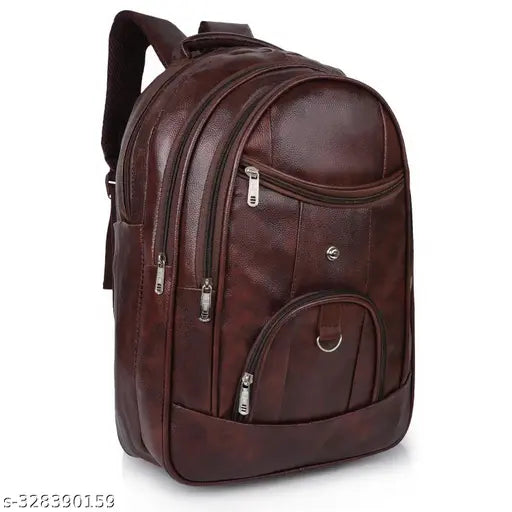 Casual Vegan Leather Office College Laptop Shoulder Business Unisex Backpack