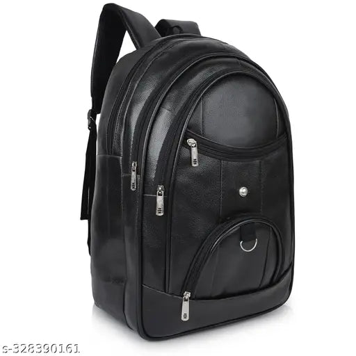 Casual Vegan Leather Office College Laptop Shoulder Business Unisex Backpack