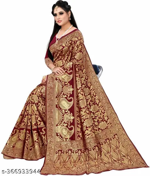 Banarasi Jacquard, Art Silk Saree