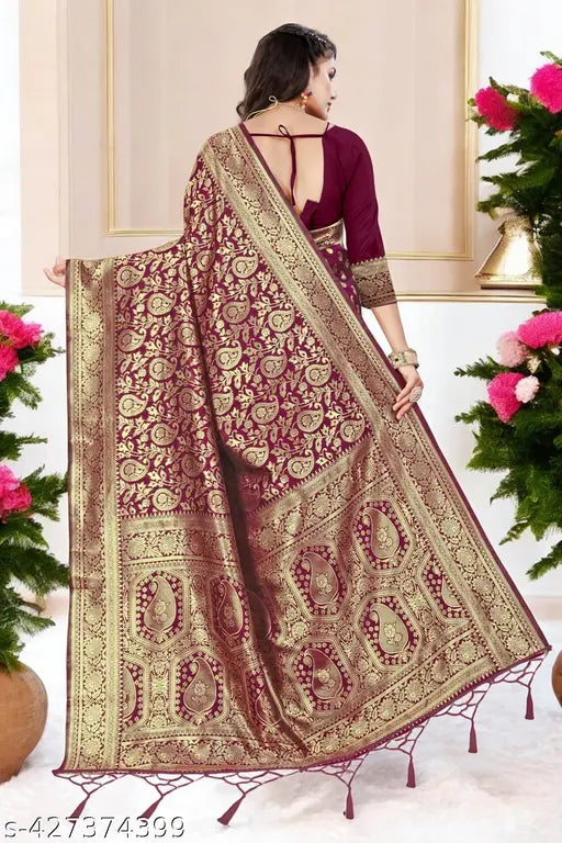 Latest Banarasi Silk & Kanjeevaram Base Jacquard Sarees