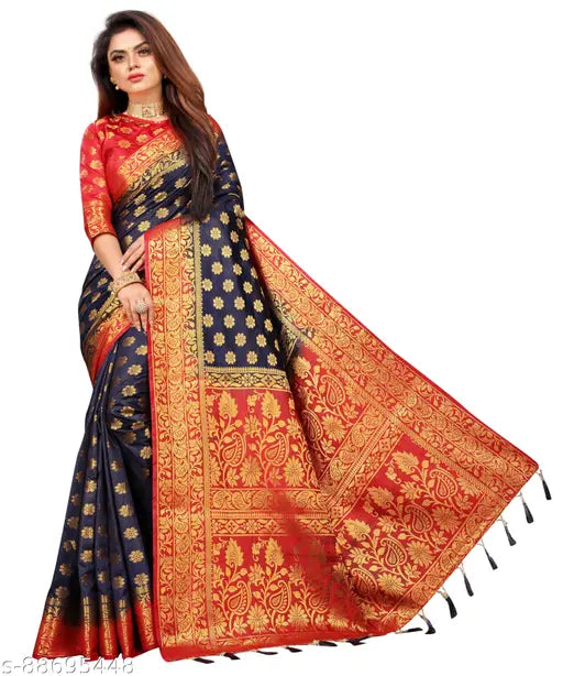 Cotton Silk Fabric Saree With Blouse