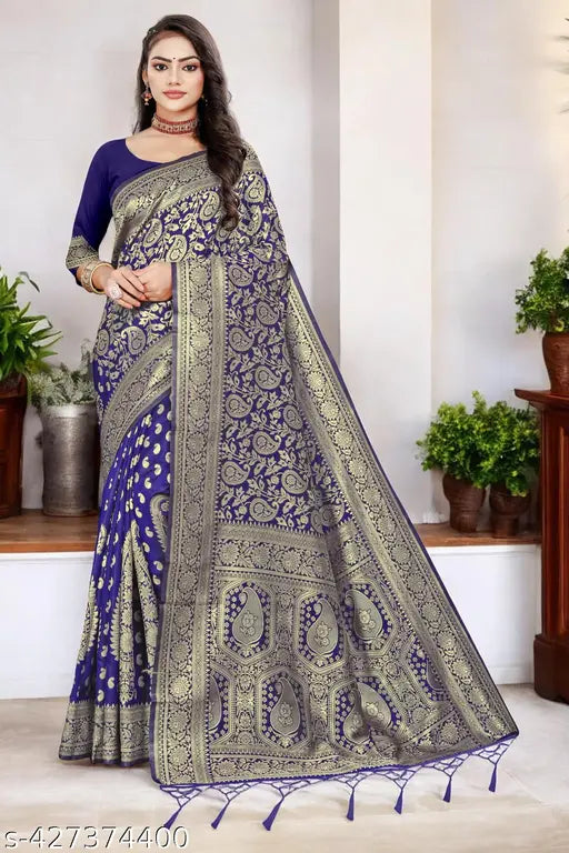 Latest Banarasi Silk & Kanjeevaram Base Jacquard Sarees