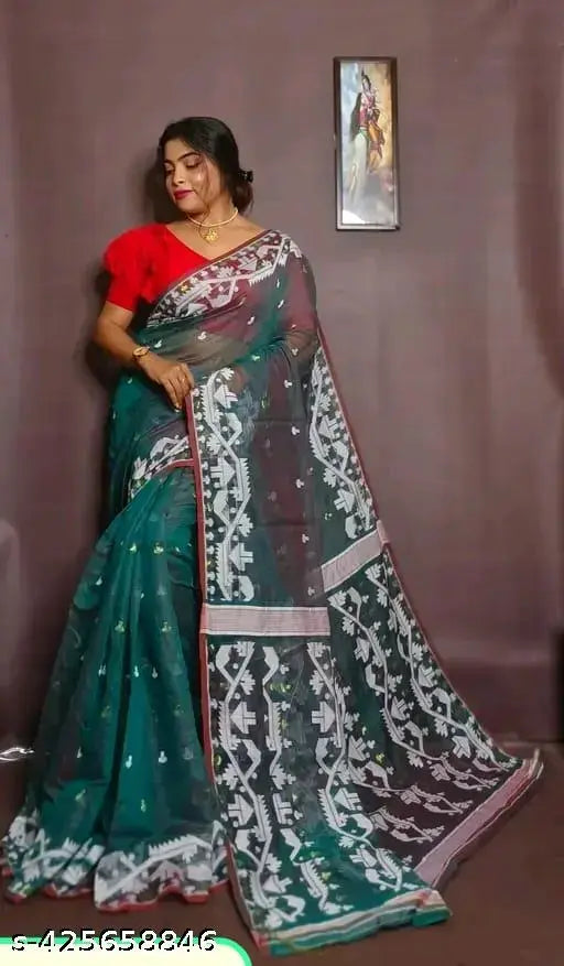 SOFT DAKHI JAMDANI SAREE