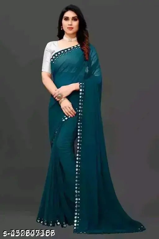 NEW FENCY GEORGETTE CUT WORK SAREE