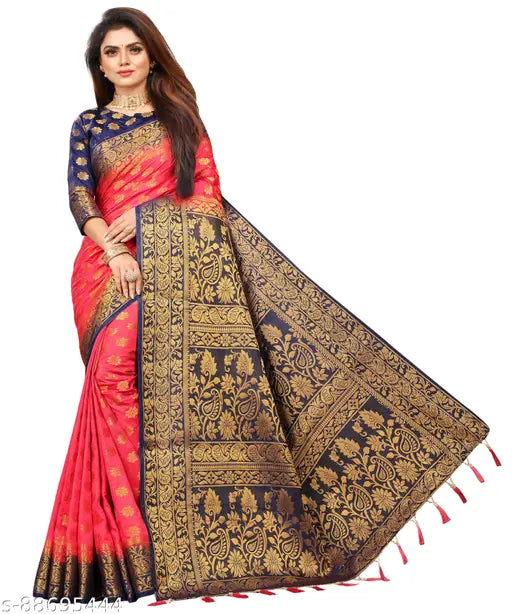 Cotton Silk Fabric Saree With Blouse