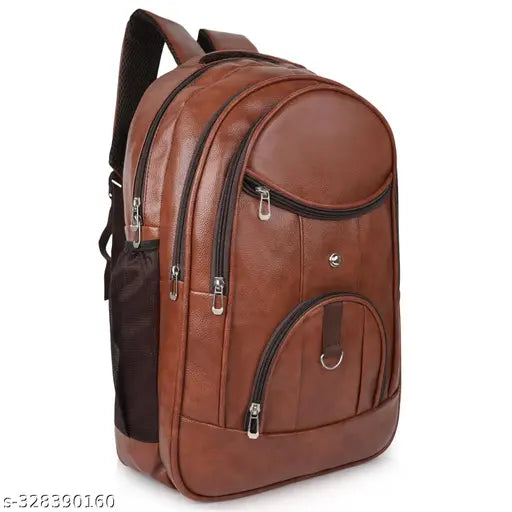 Casual Vegan Leather Office College Laptop Shoulder Business Unisex Backpack