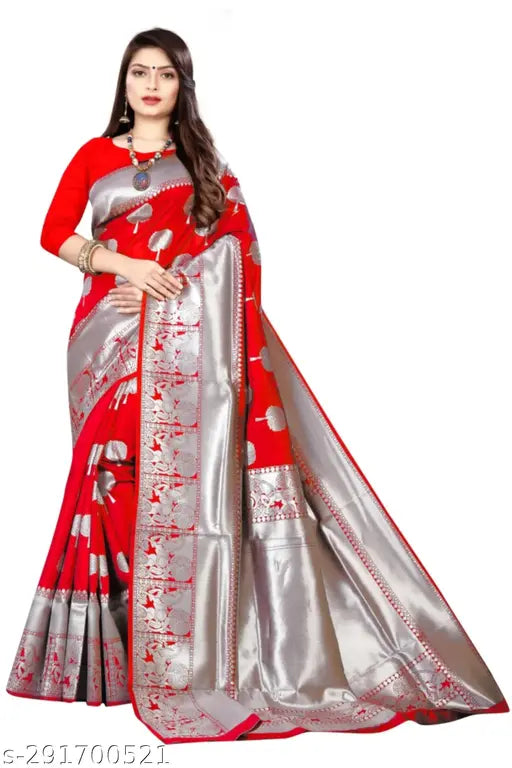 Banarasi Kanjivaram Woven Jacquard Silk Saree