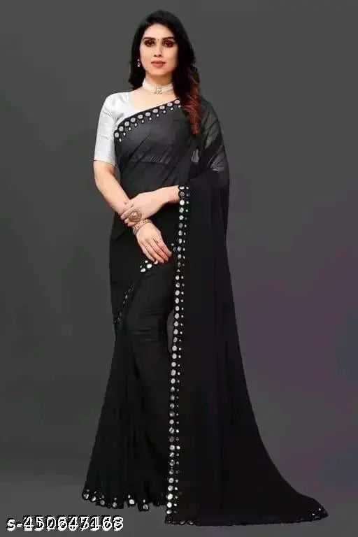 NEW FENCY GEORGETTE CUT WORK SAREE