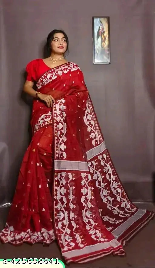 SOFT DAKHI JAMDANI SAREE